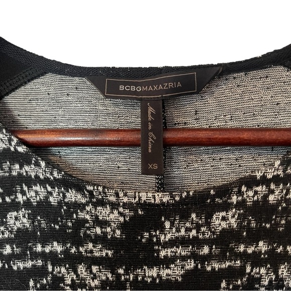 BCBG Grey and Black Dress Stretchy and Flowy Extra Small - Picture 8 of 10